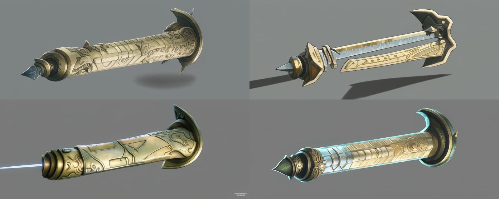 Fantasy Sci-Fi Techno Sword Hilt: Anime Key Visual