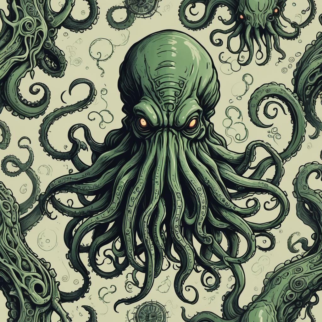 Doodle Cthulhu: An AI-Generated Image