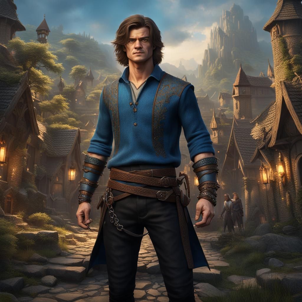Medieval Adventurer in Fantasy Concept Art Style