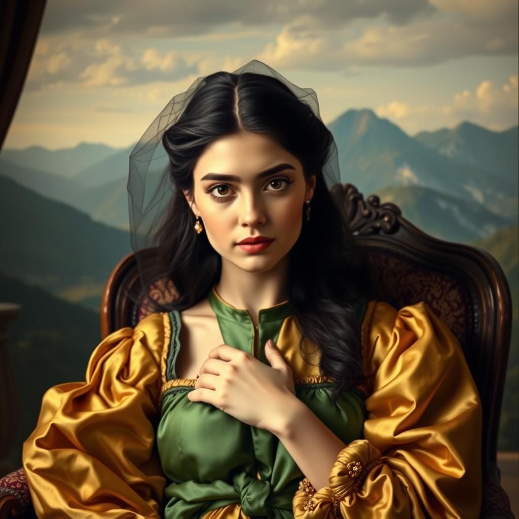 Mona Lisa Variation: Enigmatic Woman in Renaissance Style