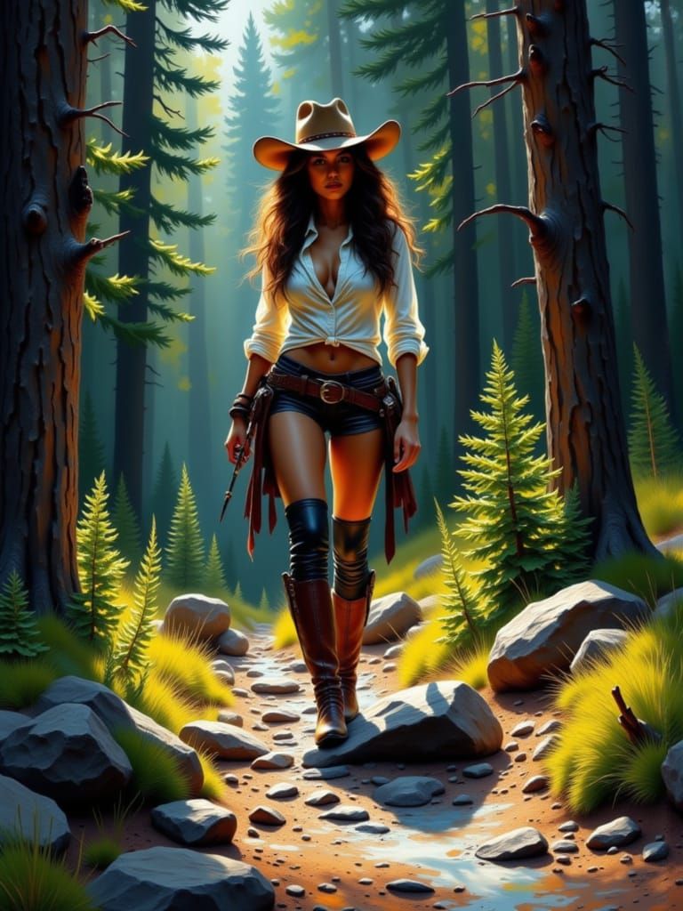 Frontier Trailblazer in Heavy Impasto Style