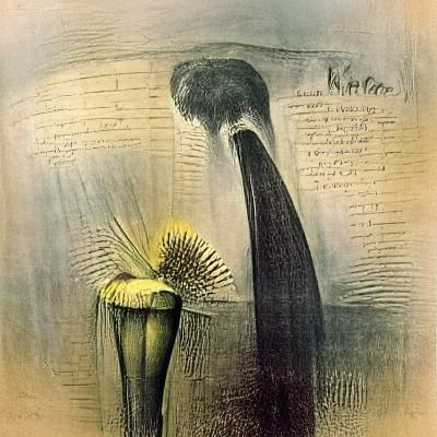 Corpse Flower in Alfred Kubin Style