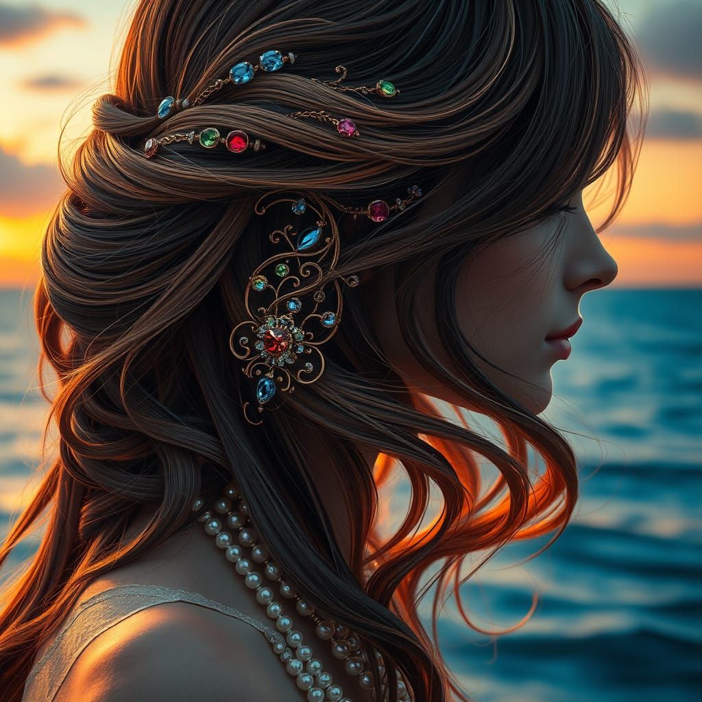 Golden Goddess in Sunset Splendor