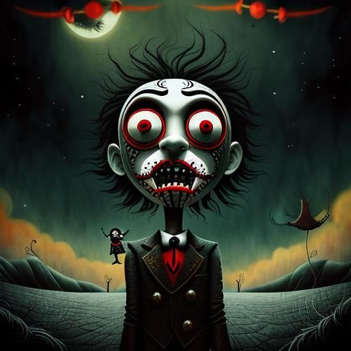 Surreal Puppet Inspired by Burton and Dalí