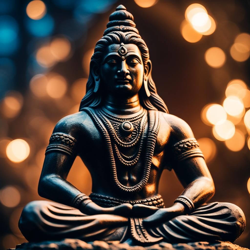 Lord Shiva in Deep Meditation: Sharp Focus Photography