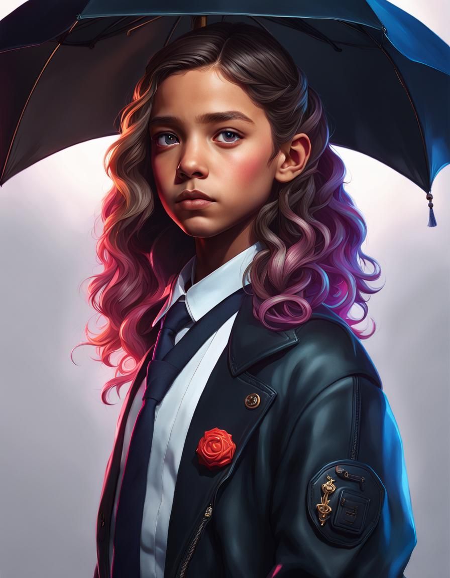 Umbrella Academy Number Five: Hyperdetailed Digital Portrait