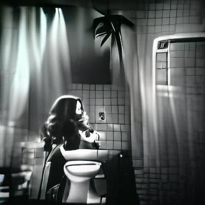 Film Noir: Woman in Bathroom Scene