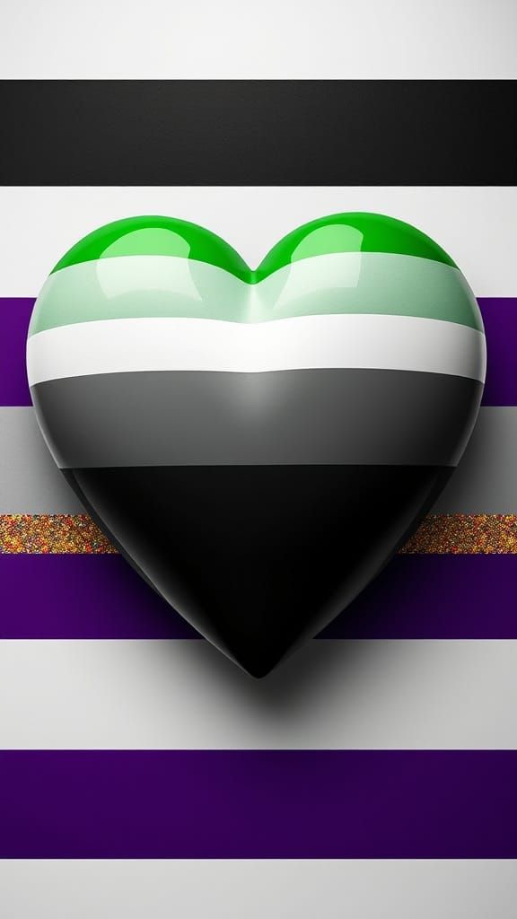 Heart of Stripes in Hyperrealistic Style