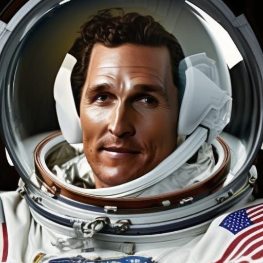 Astronaut on an Icy Exoplanet