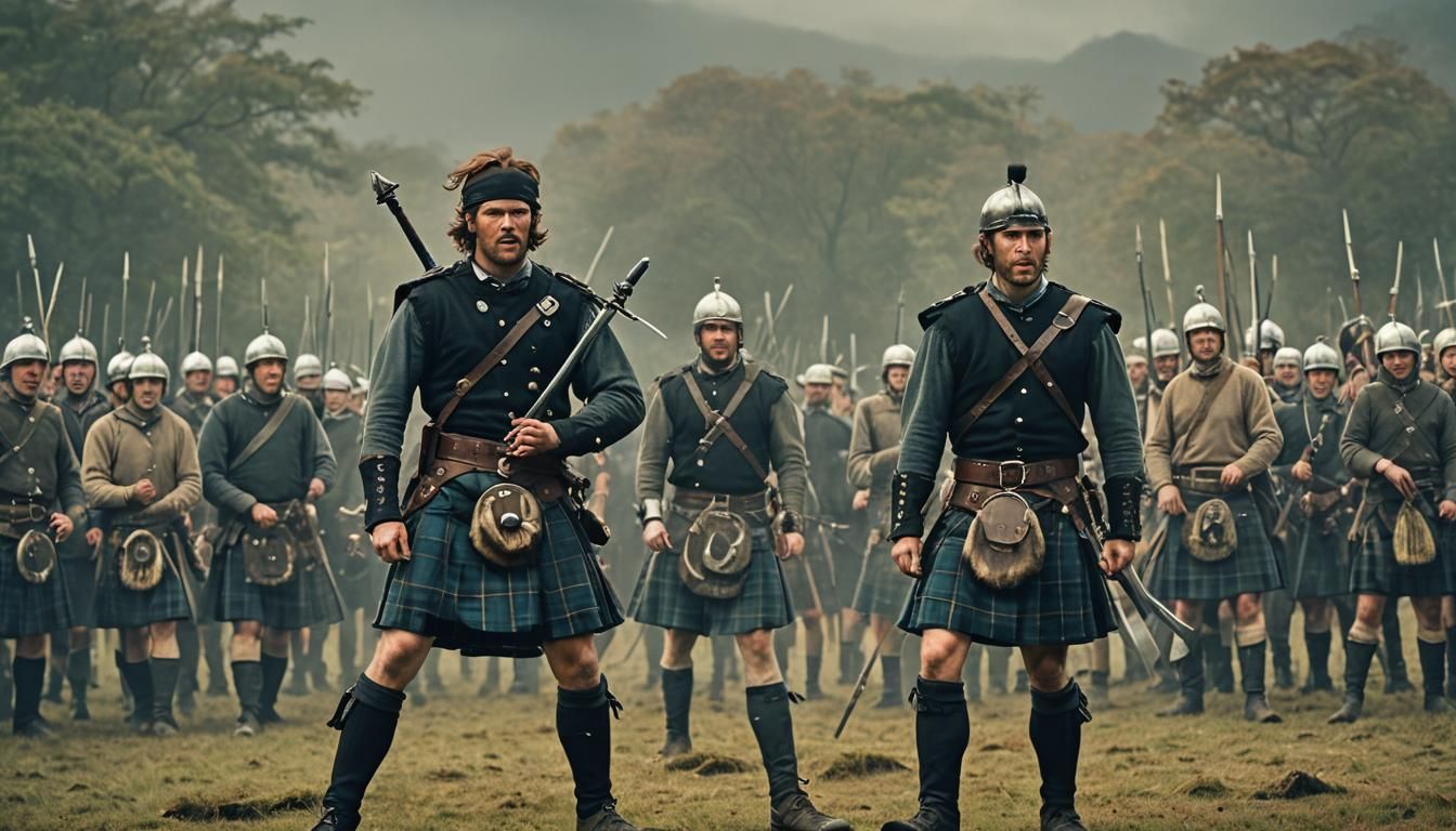Cinematic Scotsman with Claymore Film Still