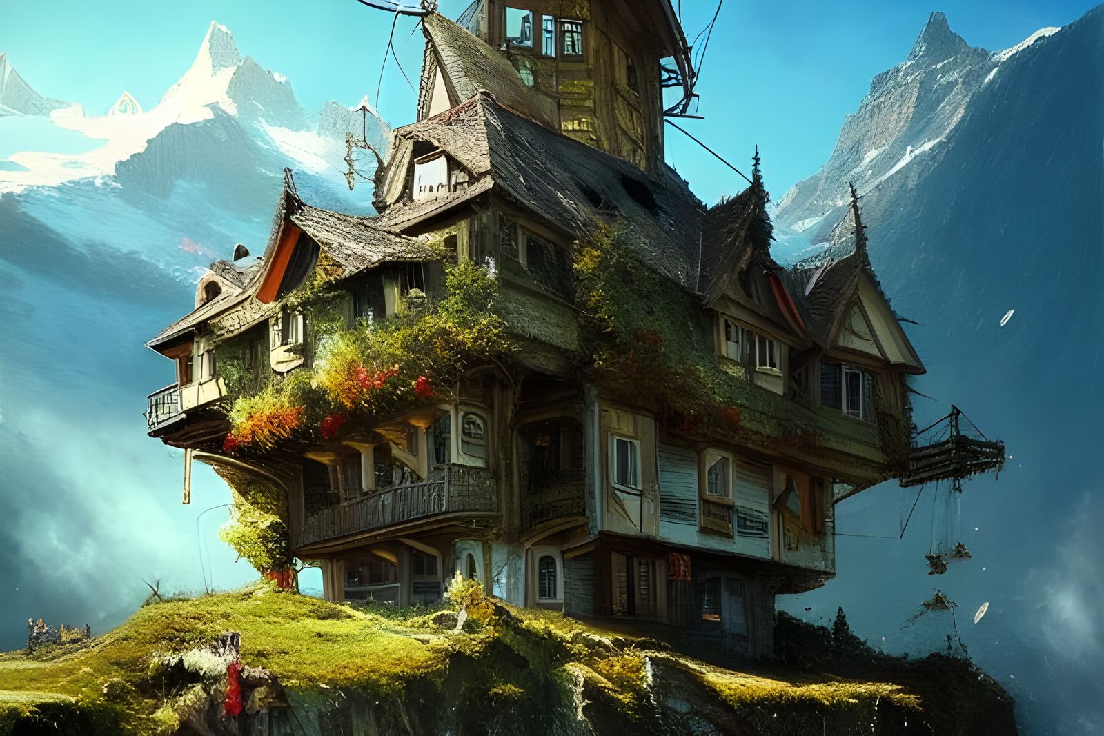 Castle in the swiss alps ...