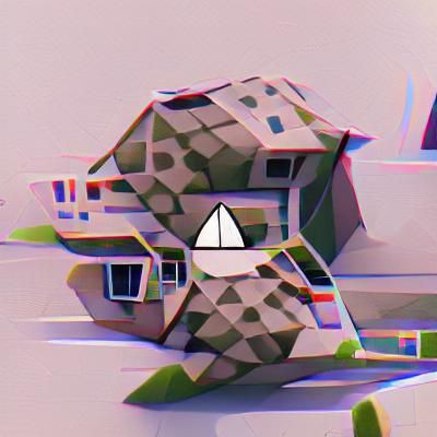 Abstract Geometric House Generated by VQGAN+CLIP