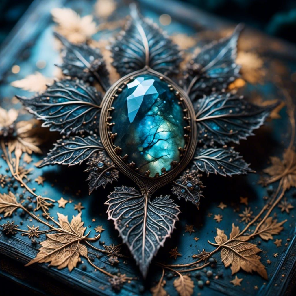 Labradorite Leaf Acolyte Artifact with Sparkle Effect