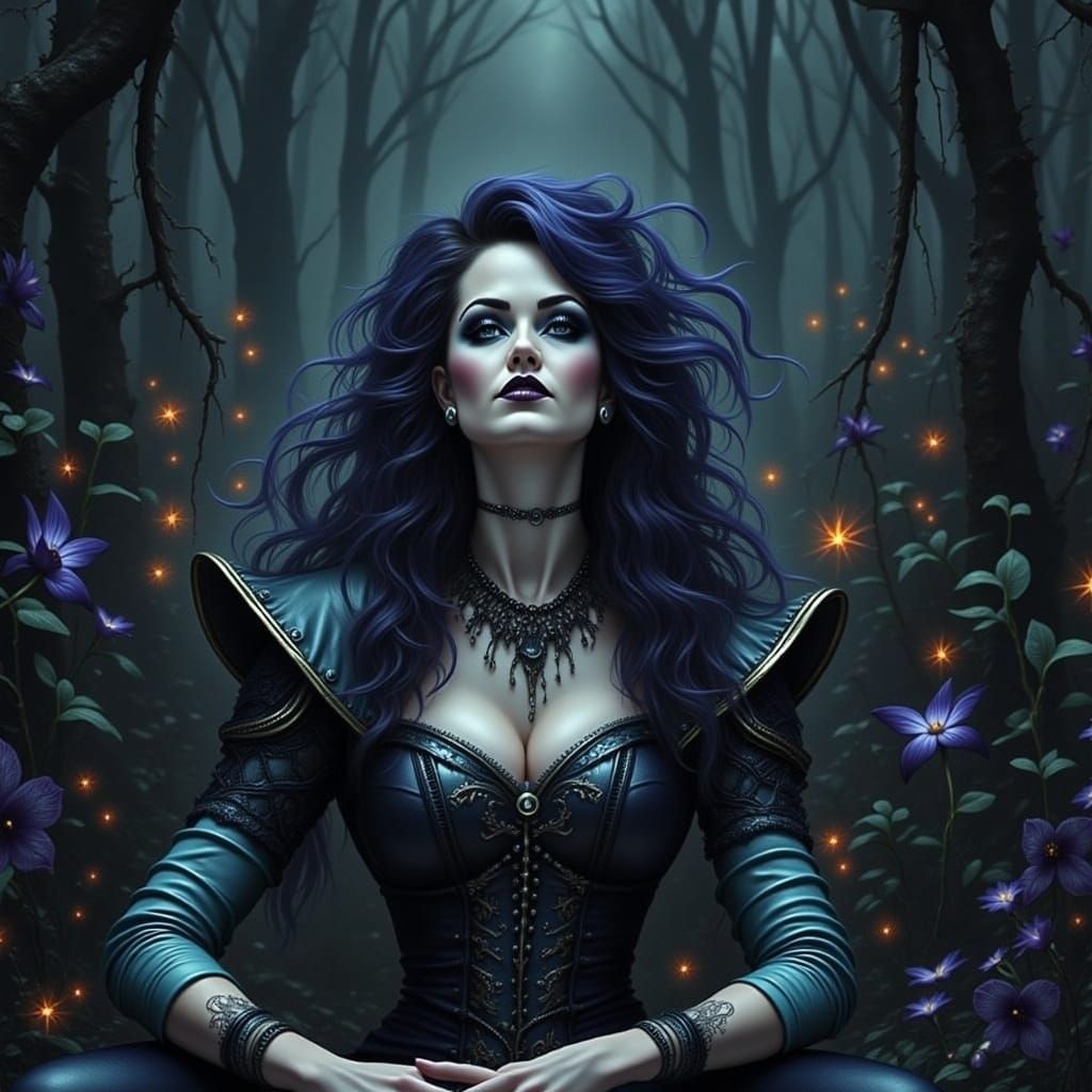 Bioluminescent Hunger: A Neon Bioflux Portrait