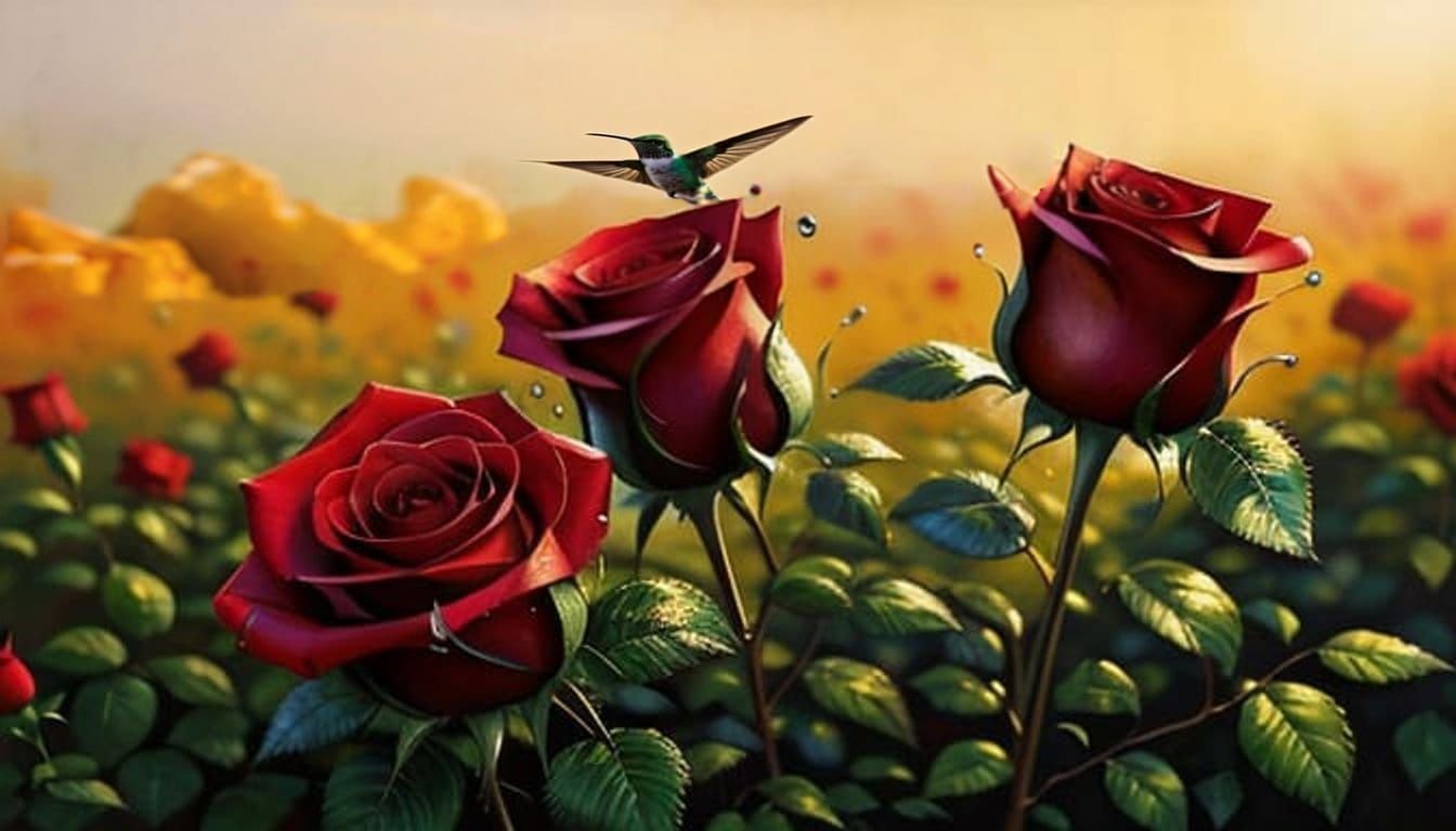 Vibrant Hummingbird in Flight