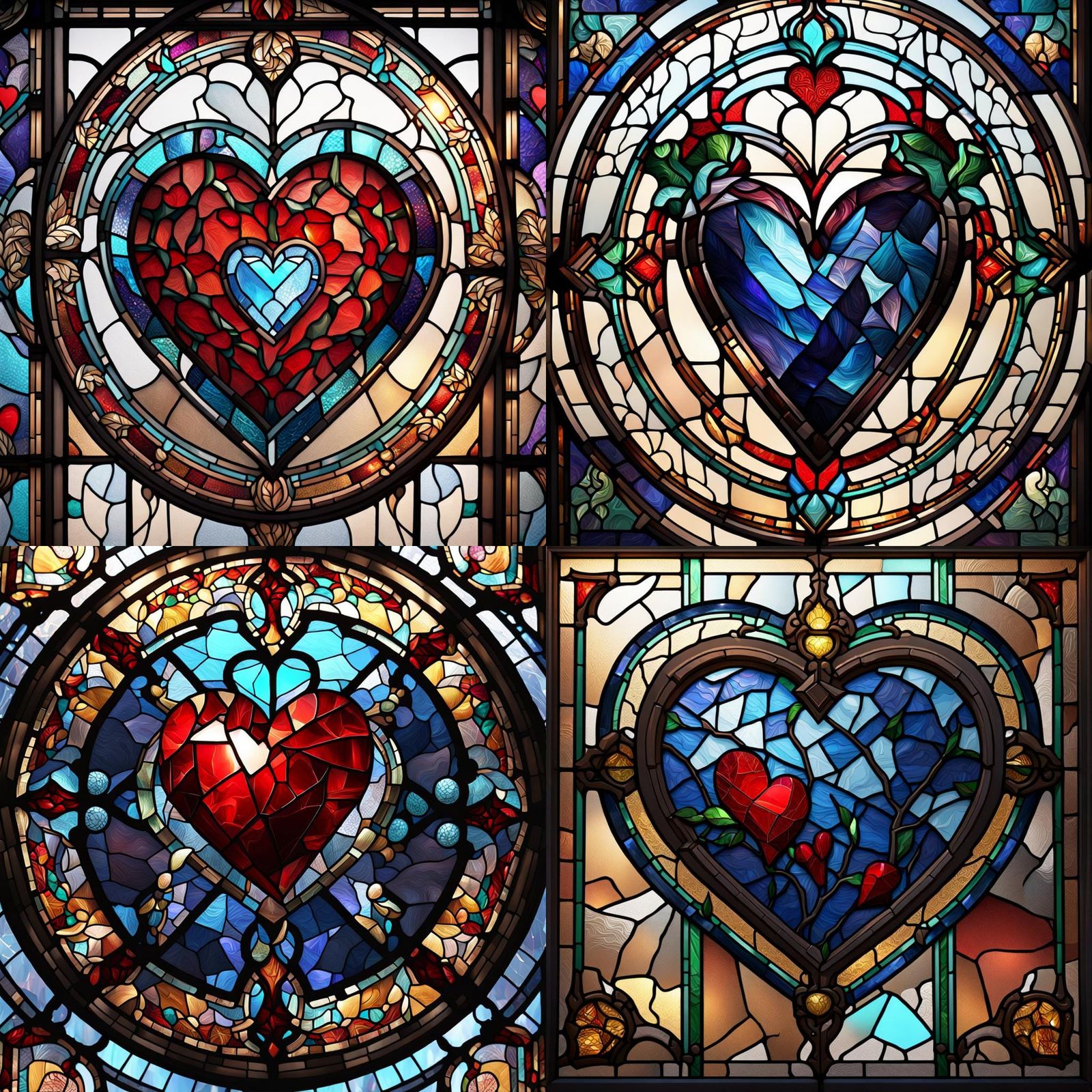 Shattered Stained Glass Heart: An Artstation Masterpiece