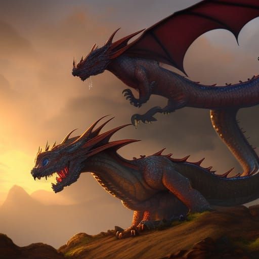Cute Dragons in Detailed Fantasy Concept Art