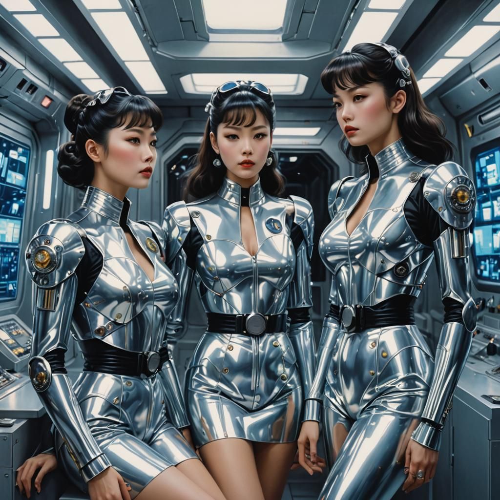 Retro Sci-Fi Glamour in Space Medical Center