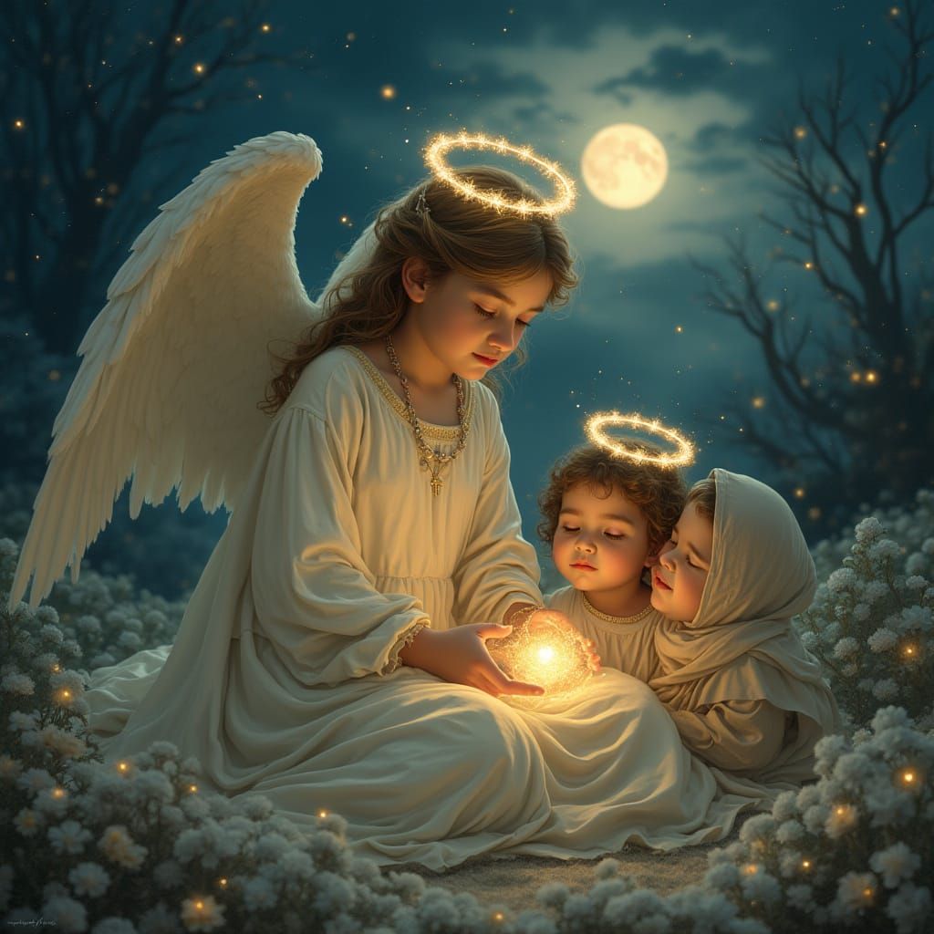 Angel of Peace in Palestinian Landscape