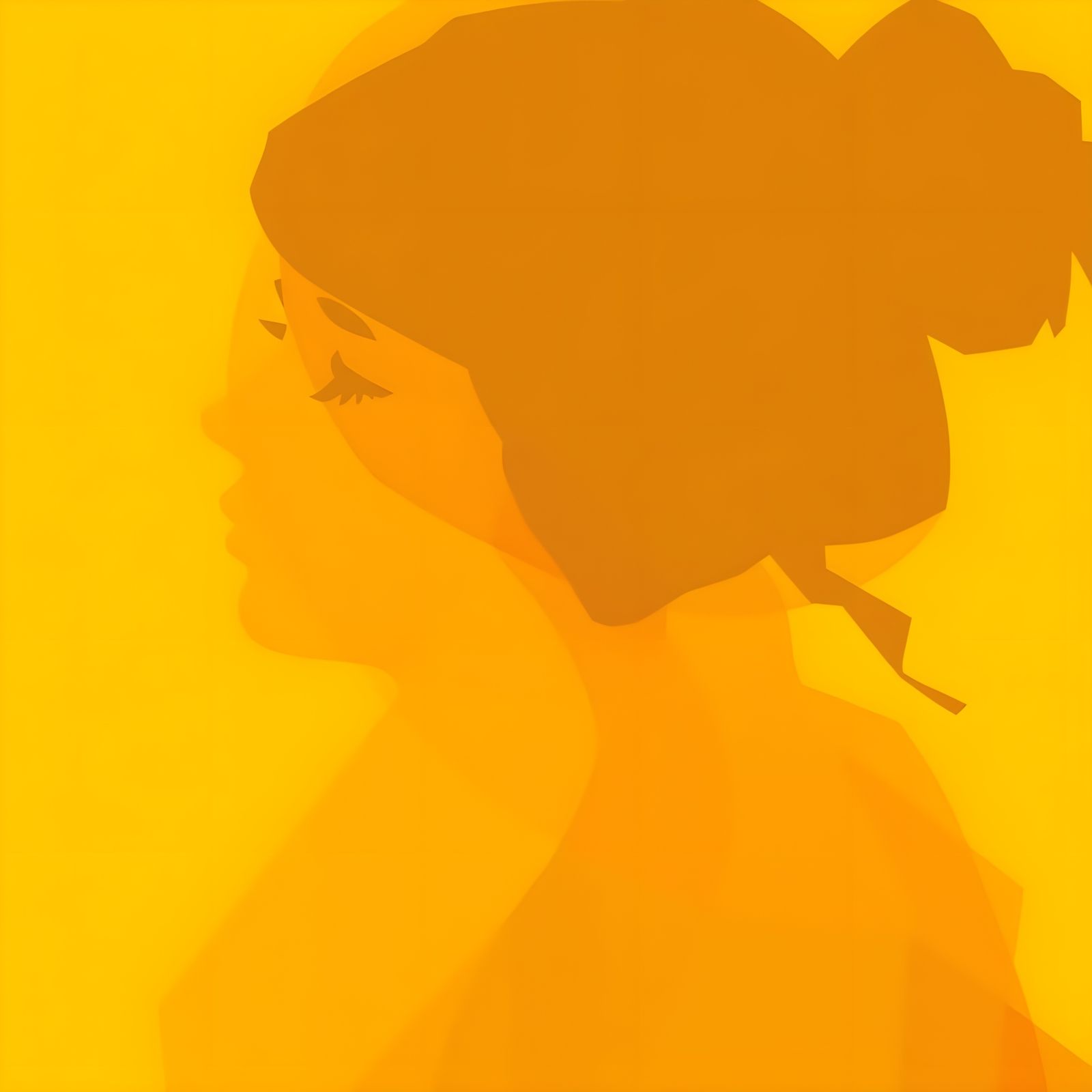 Suprematist Double Exposure of People in Yellow Pop Art Styl...