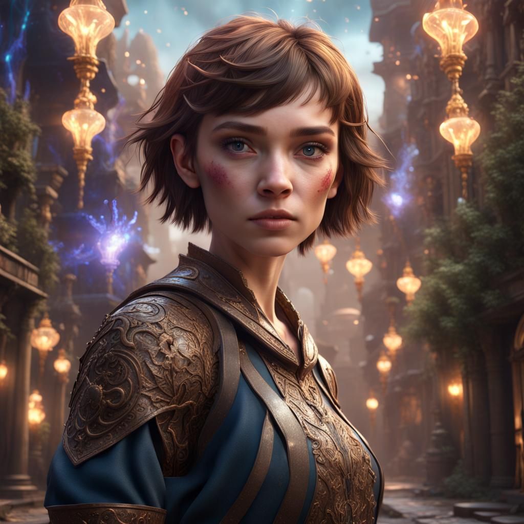 Magical Teenage Girl Portrait in Detailed Fantasy Style