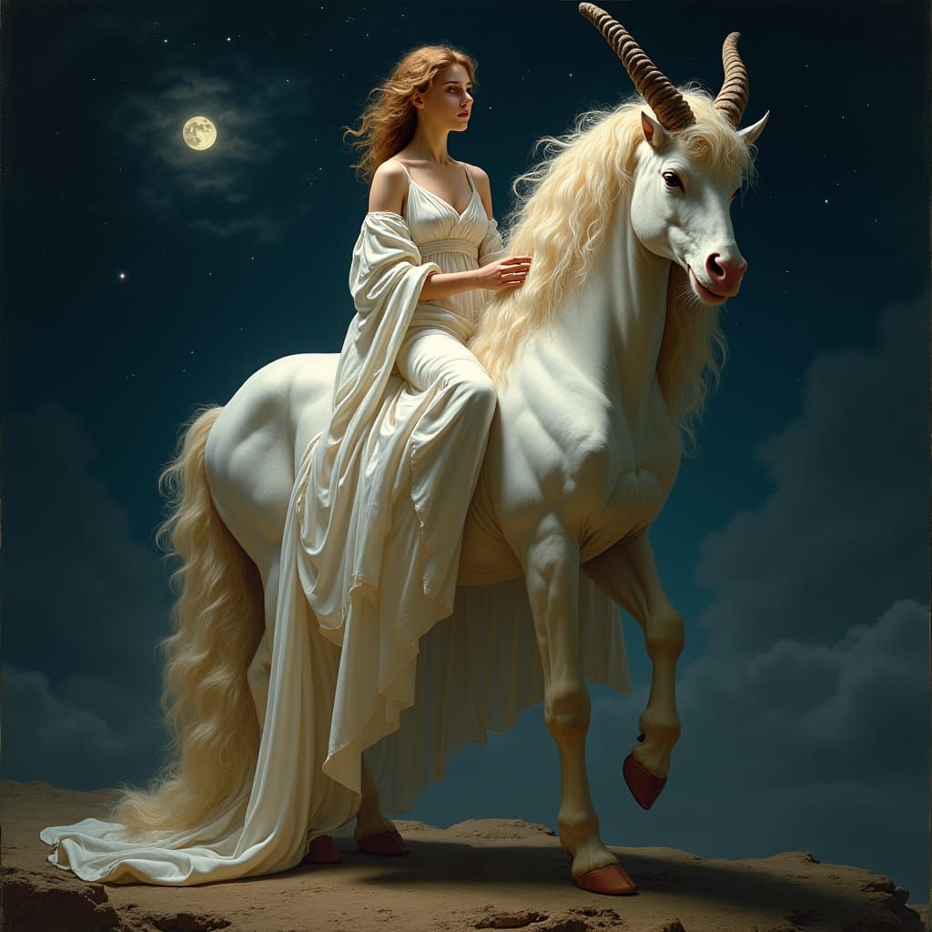 Elegant Centaur in Starry Night Sky