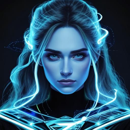 Majestic Electric Portrait: A Luminous Depiction