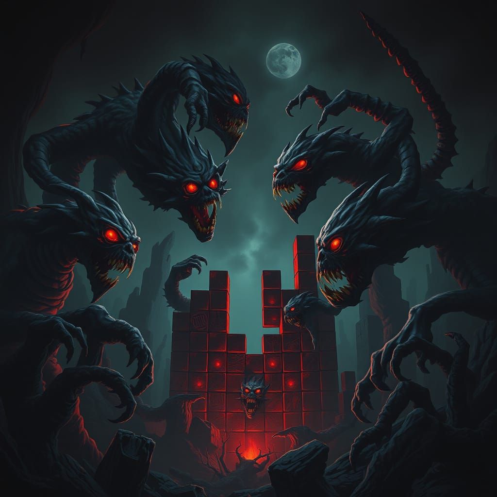 Twisted Tetris Monstrosities Conjure Dark Puzzle