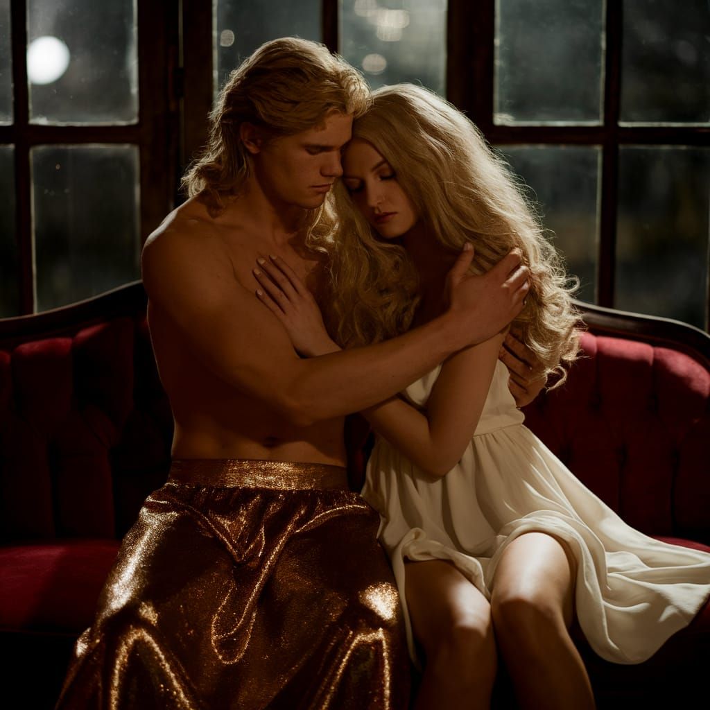 Intimate Moment in Warm Lighting