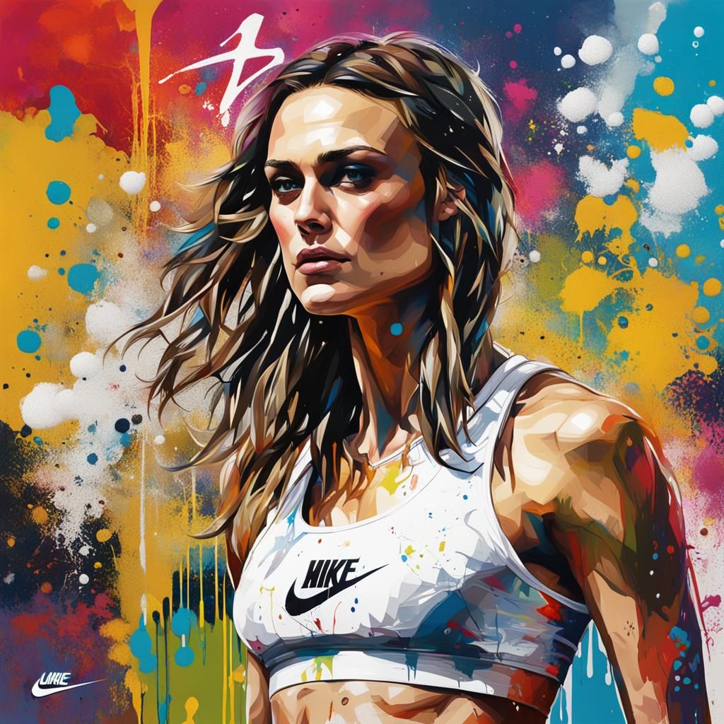 Keira Knightley in Graffiti Splash Art Style
