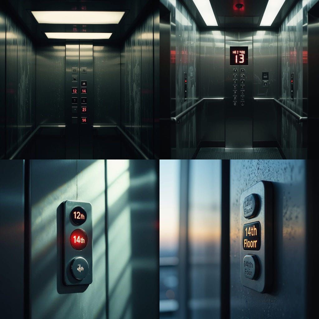 Dramatic Cinematic Film Still of a Mysterious Elevator