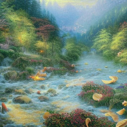 Fantasy Spaghetti Dish in Romantic Style