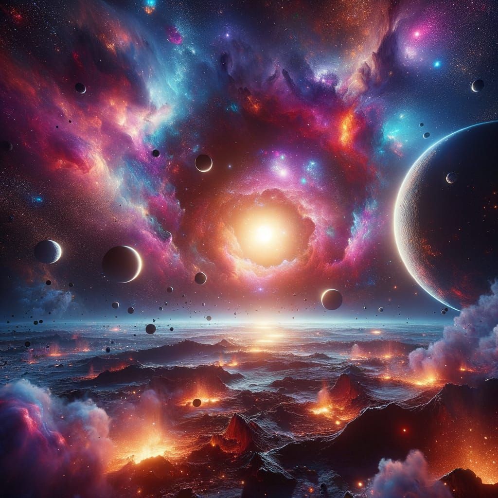 Spectacular Deep Space View with Black Opal Hues