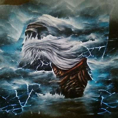 Valhalla Storm Acrylic Painting