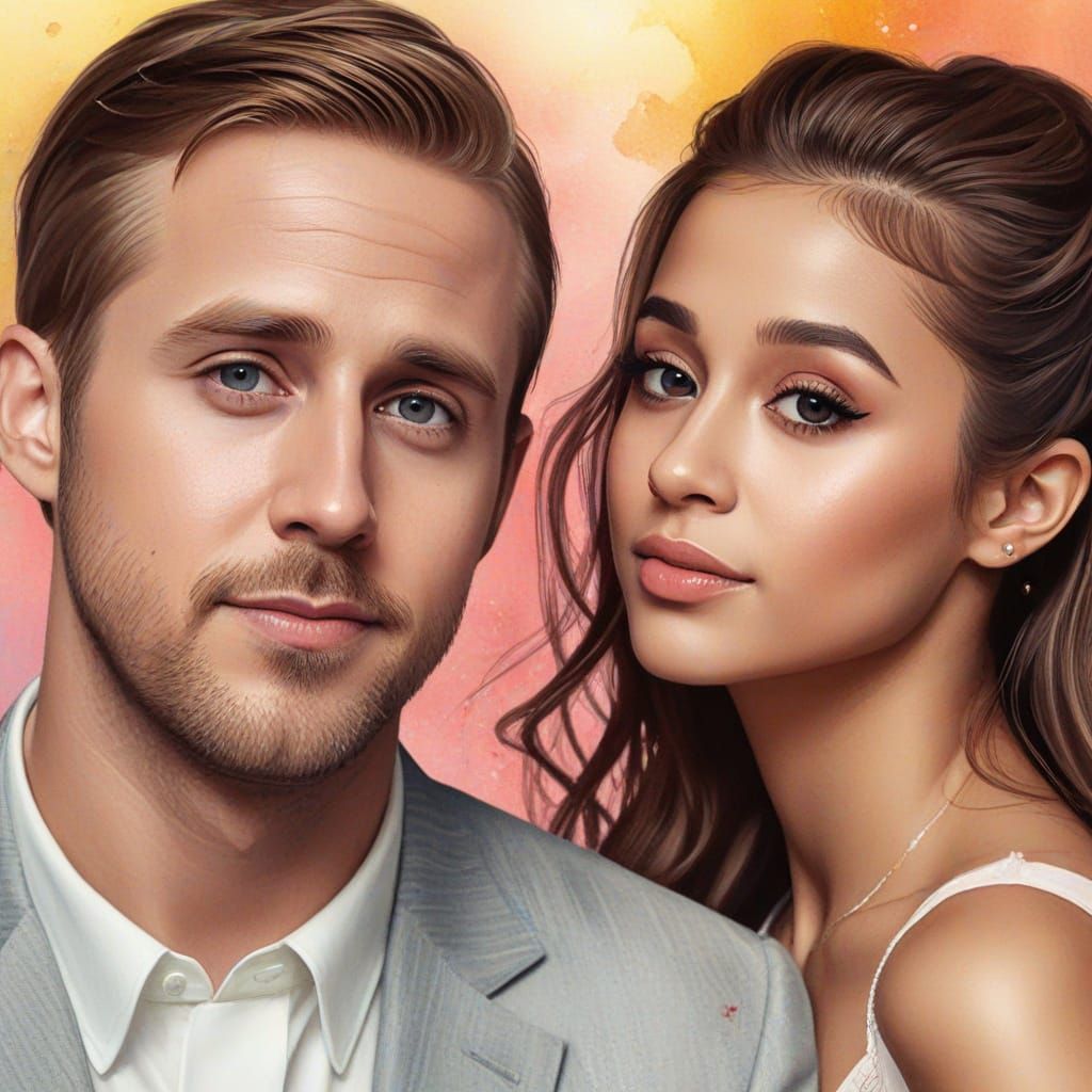 Fantasy Siblings Portrait in Watercolor Style