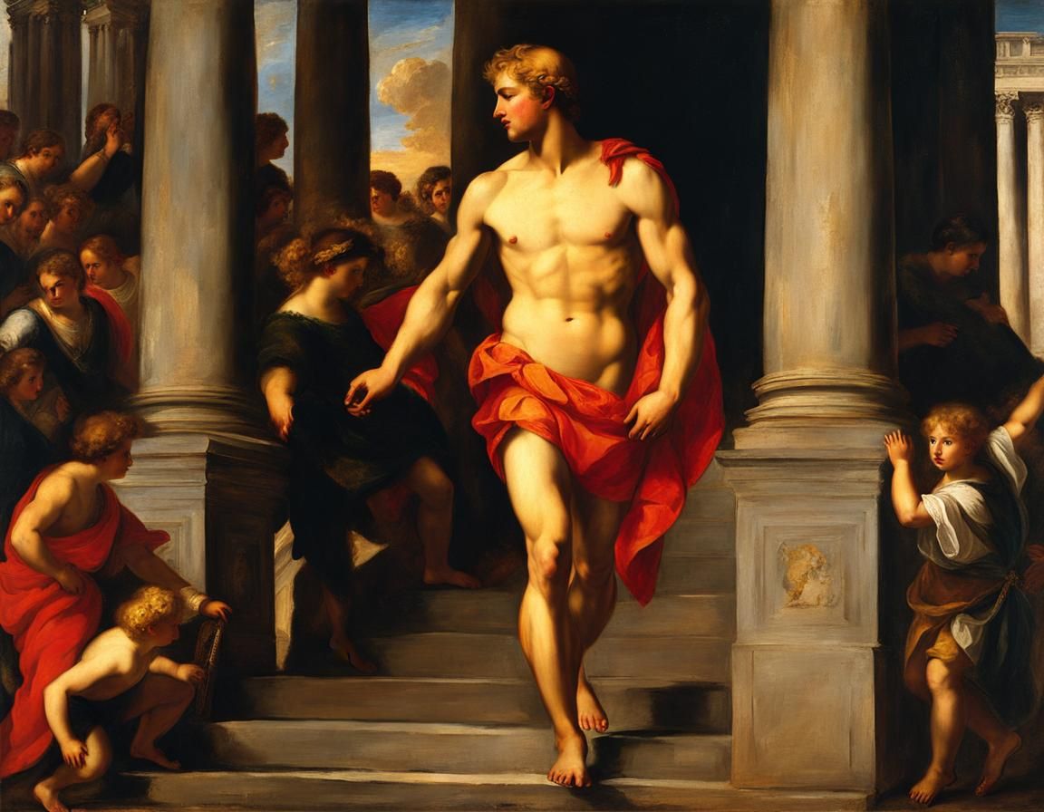 Adonis Leaving the Temple (after Titian)