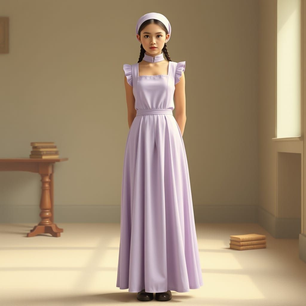 Elegant Young Scholar in Lavender