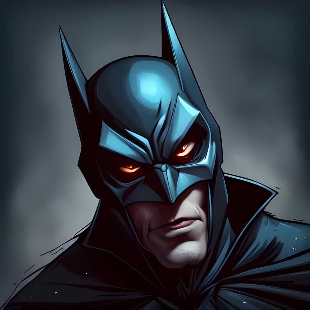 Menacing Batman Portrait in Dark Horror Style