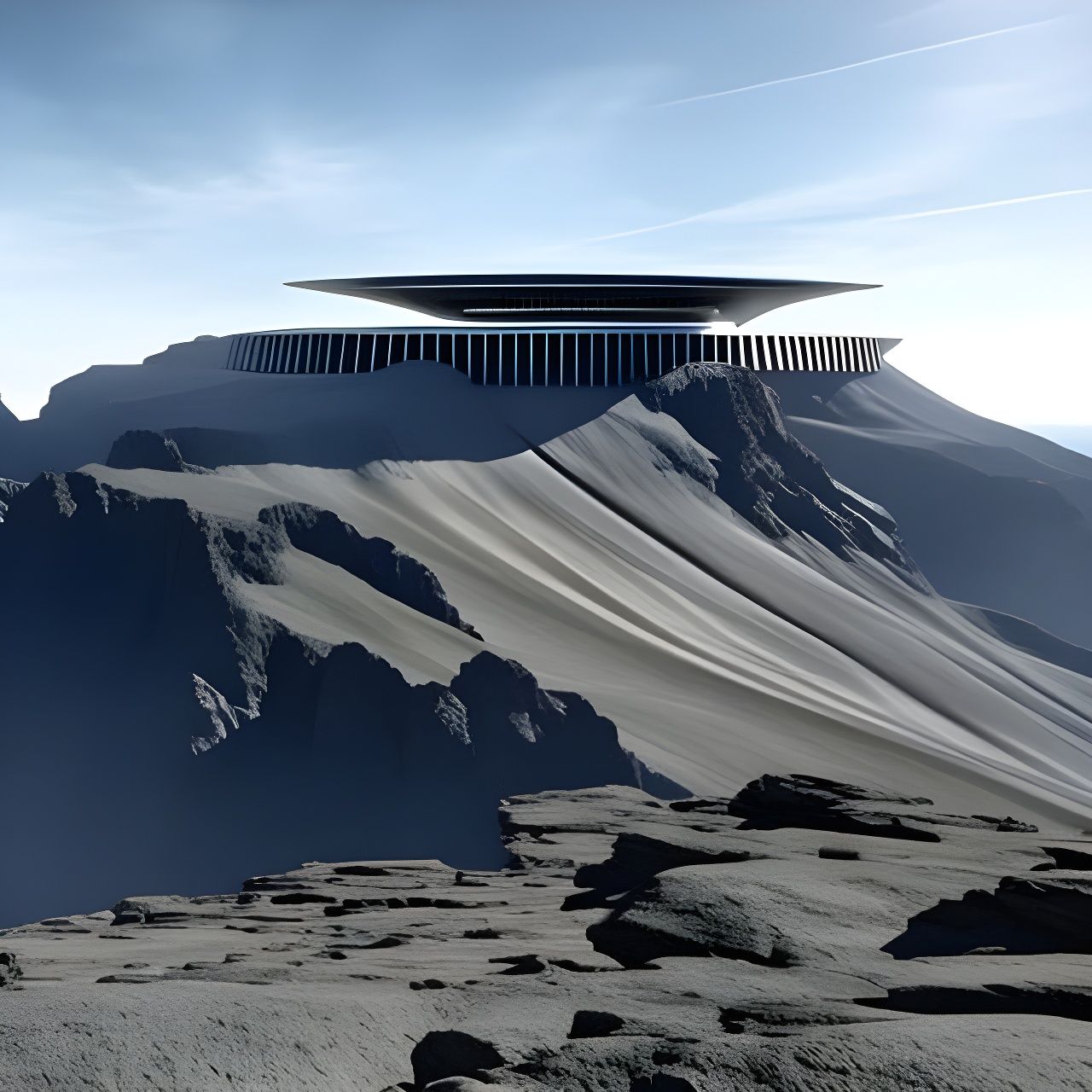 Westworld Mesa Hub: Aztec Brutalist Architecture