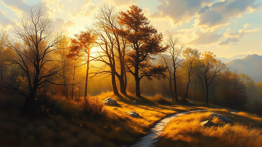 Luminous Oil Painting in the Style of Romanticism