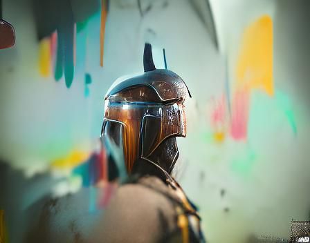 Mandalorian Warrior in Desert Digital Art