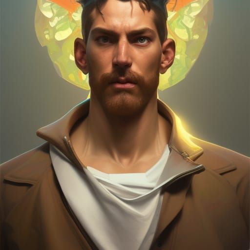 Hermes Portrait in Hyperdetailed Digital Art Style