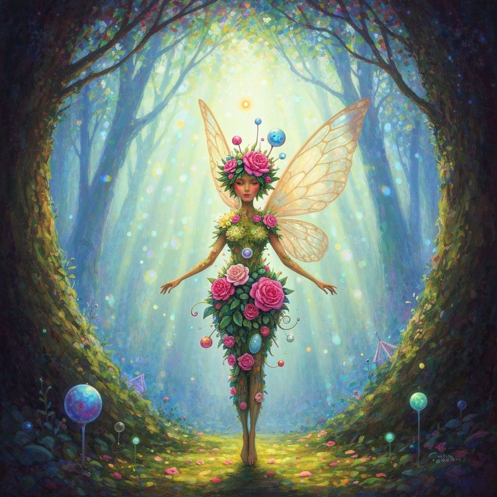 Enchanting Flower Fairy in Mystical Forest