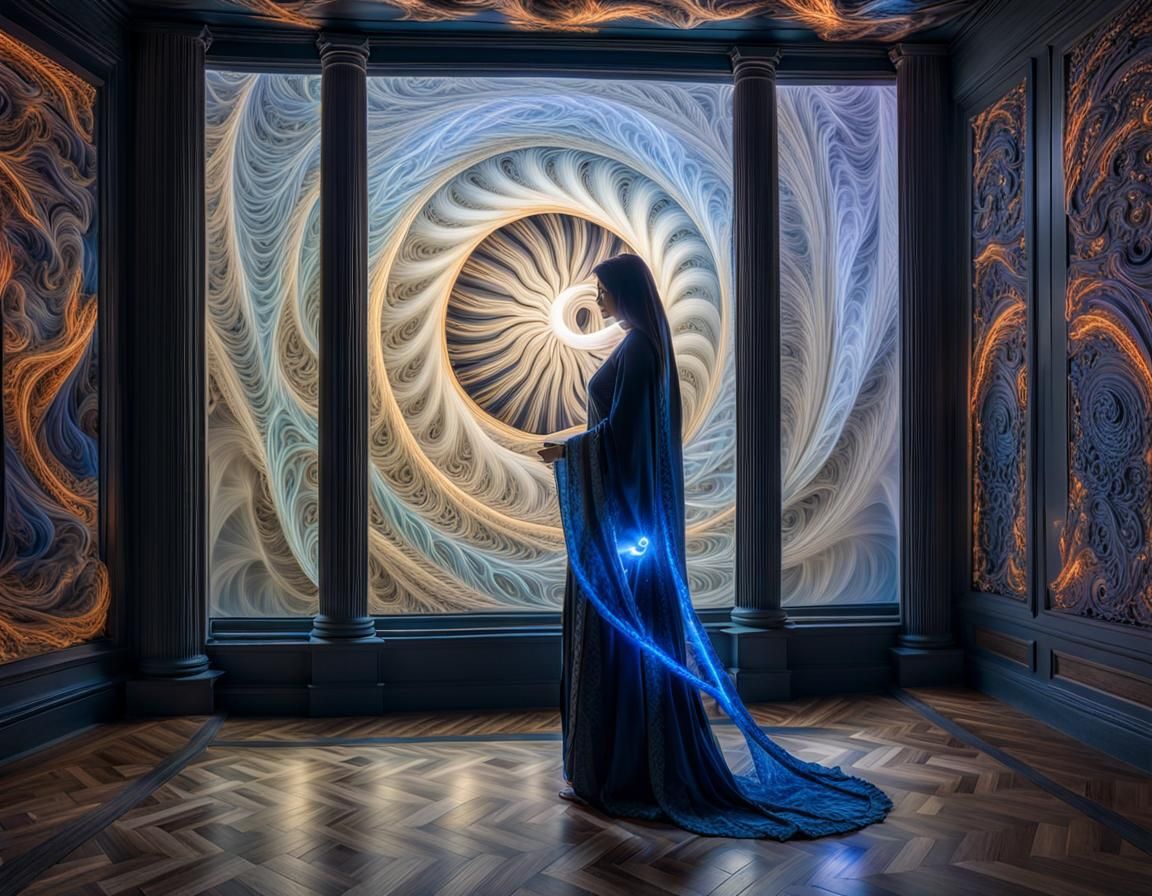 Luminous Plasma Ribbons in Abstract 3D Rendering