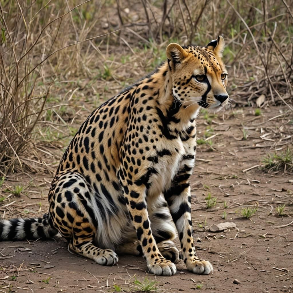 A beautiful king cheetah