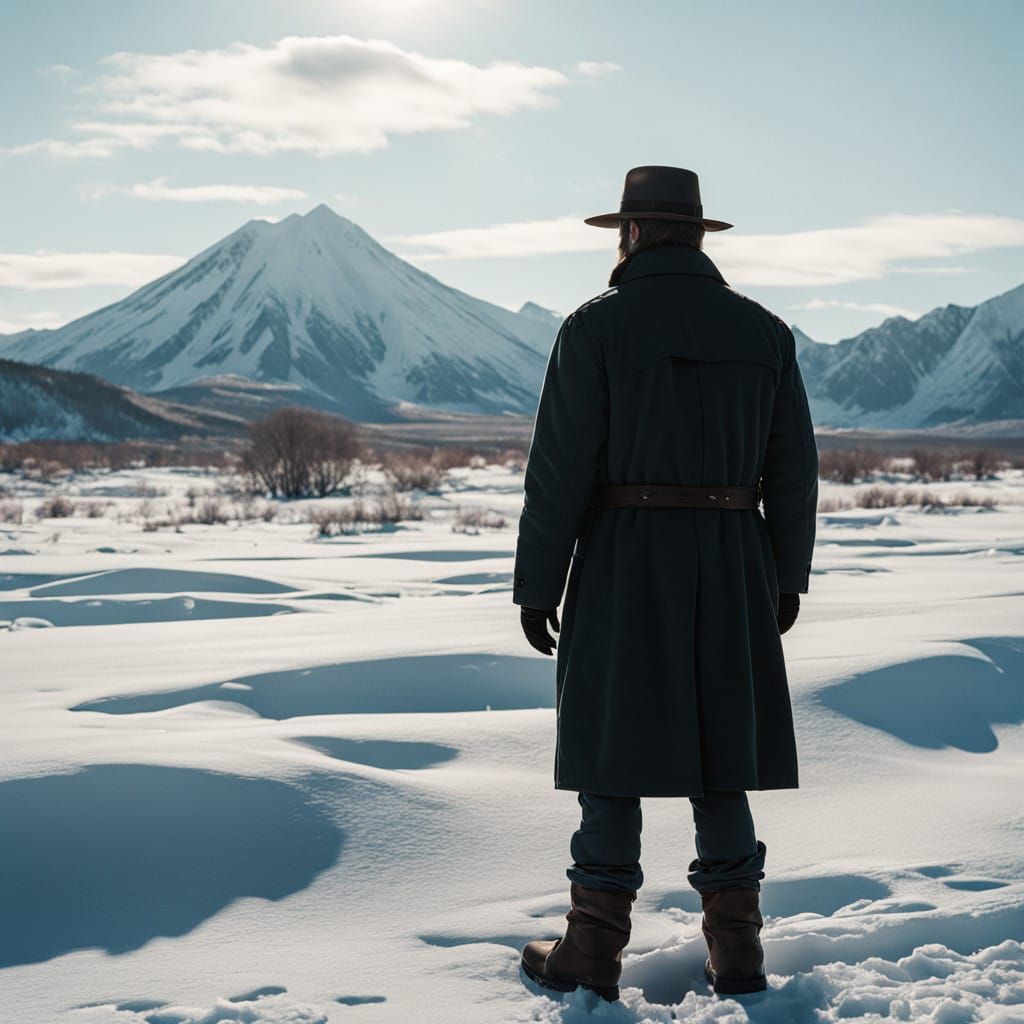 Ethereal Winter Drama in Cinematic Style