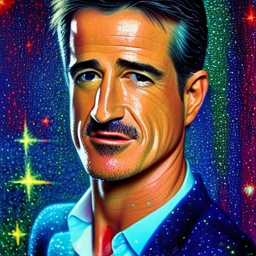 Sparkling Portrait in Oil Painting Style