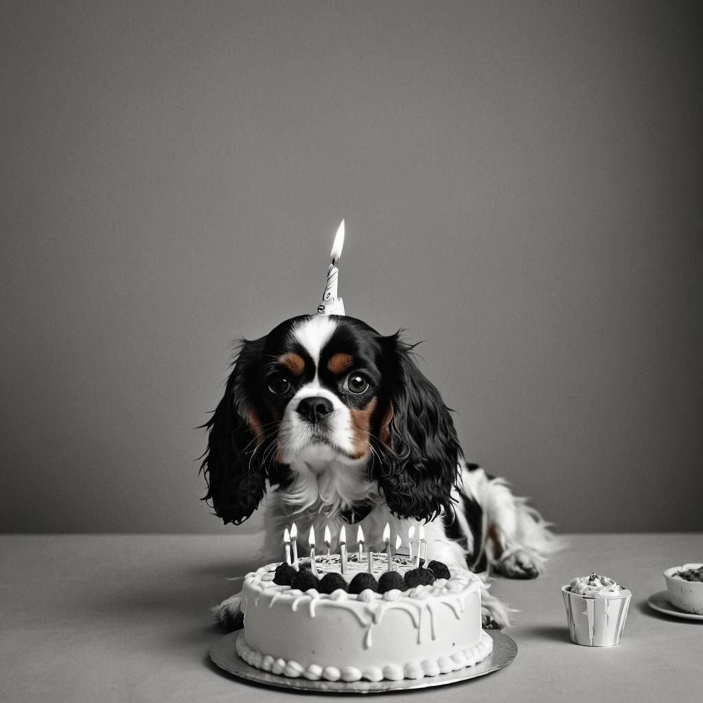 King Charles Spaniel Birthday Card: Cinematic Film