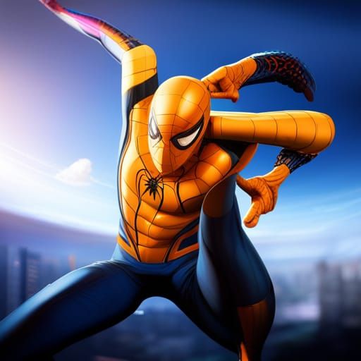 Detailed Matte Painting of Spiderman in 8K