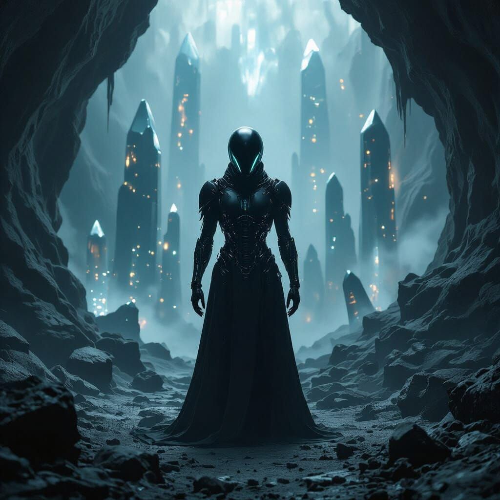 Alien in Crystalline Cavern: A Biomechanical Landscape